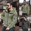 Men's Outdoor Warm Fleece Jacket, Cold-proof Jacket, Hooded Jacket, Solid Color Hooded Jacket