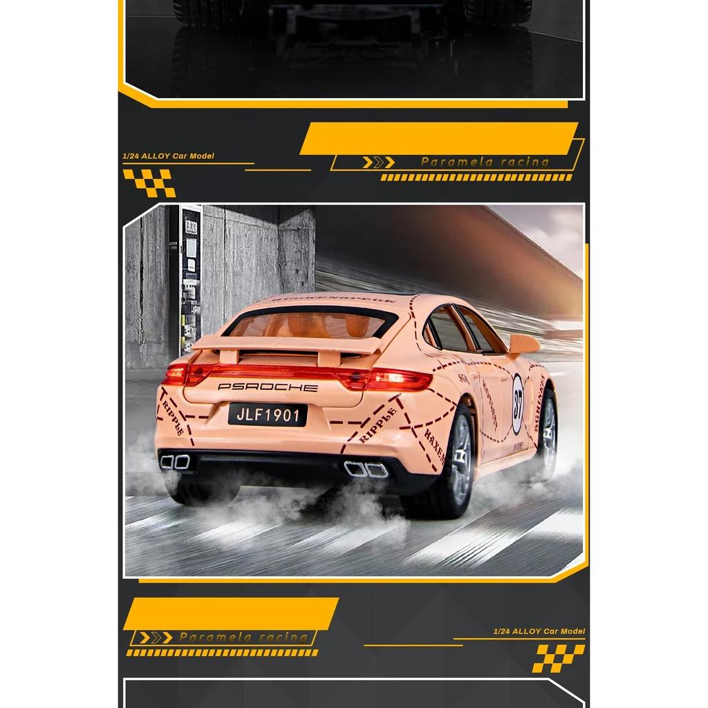 1/24 Porsche Panamera GULF Supercar Alloy Diecasts & Toy Vehicles Metal Toy Car Model Sound and Light Collection Toy