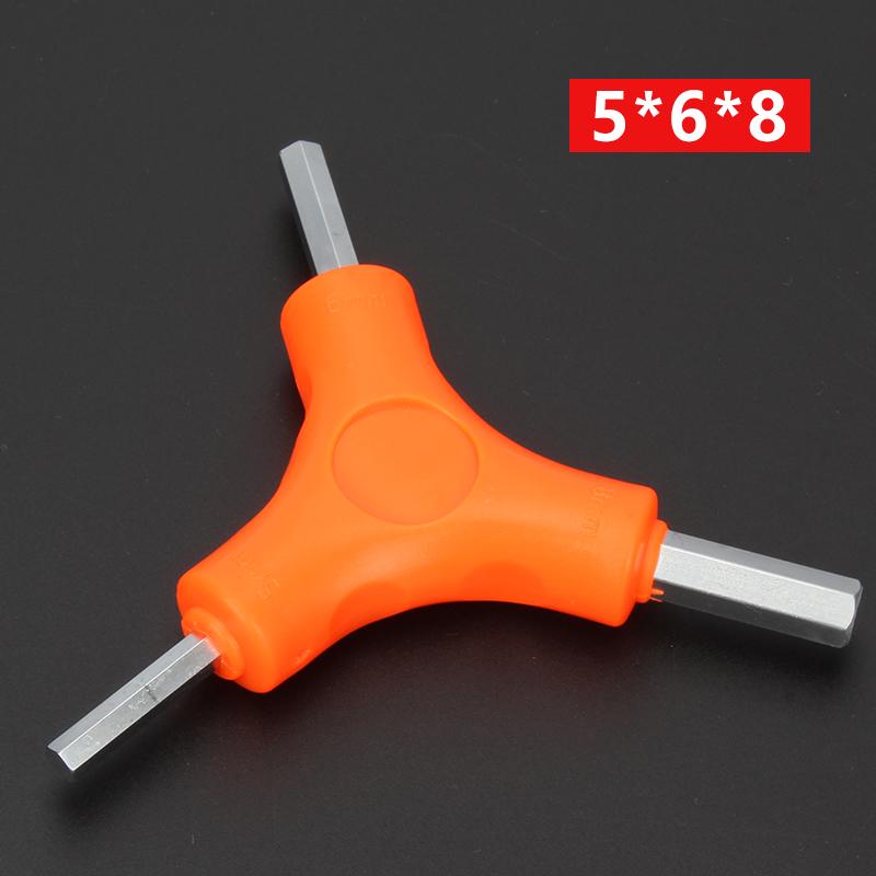 Gangtuo Triangular Hex Wrench Set for Mountain Bikes - Includes Three-Way Hex & Six-Point Angle Screwdrivers