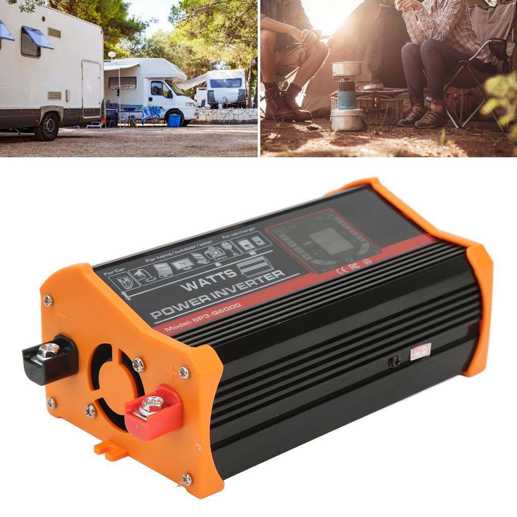 Modified Sine   Inverter 12V to 220V     LCD Display Dual USB Output for RV Truck