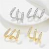 1 Set   Metal Circle Drop Small Earrings For Women Trend Pendant Piercing Earrings Set Jewelry Gifts