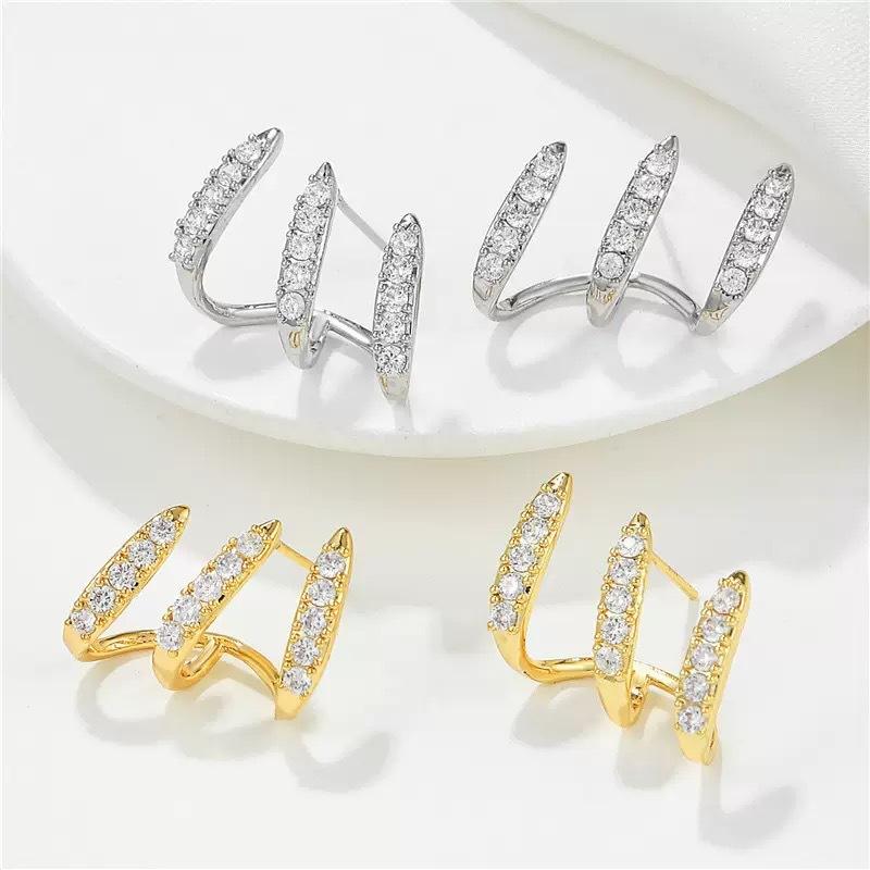 1 Set Metal Circle Drop Small Earrings For Women Trend Pendant Piercing Earrings Set Jewelry Gifts