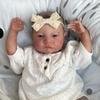 49CM Reborn Newborn Baby Dolls Levi Awake Soft Silicone Cloth Body Rebirth Doll Flexible 3D Paint Skin Visible Veins Hand Draw Hair Emulation Doll Toy