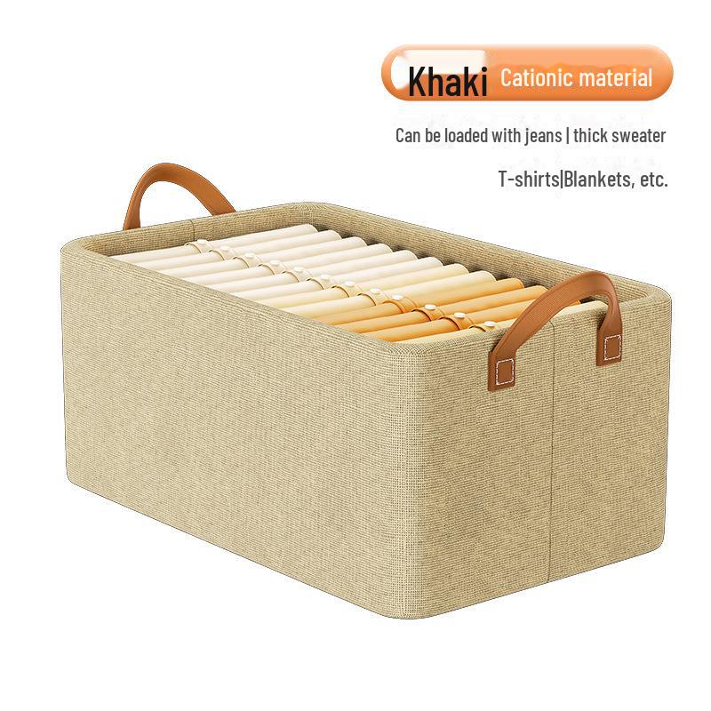 

Нетканый стальной каркасный ящик для хранения брюк с крышкой - решение для ящиков гардероба 47*28*20 cm Steel Frame