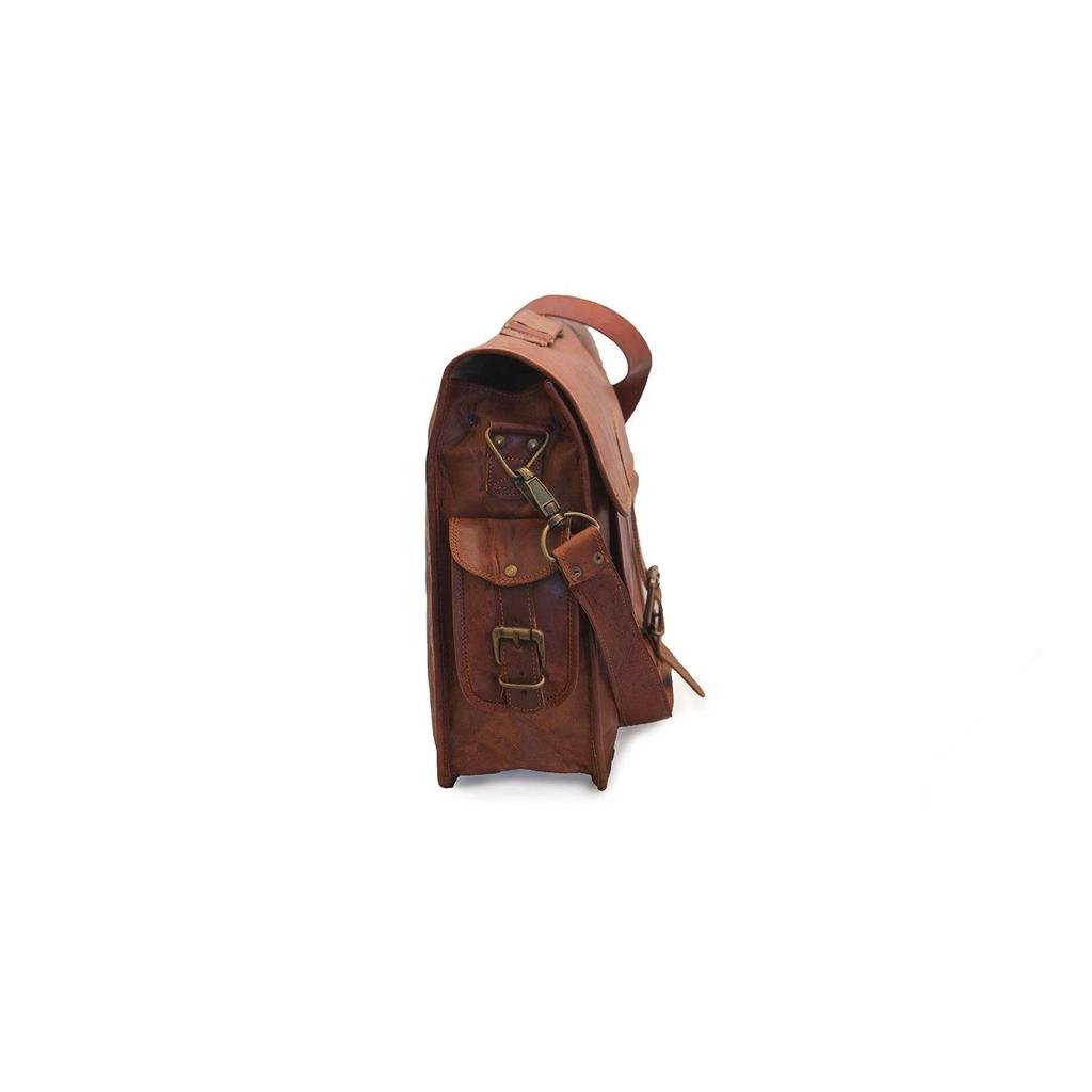 New Men's Leather Bag Messenger Laptop Shoulder Briefcase Handbag Satchel Brown