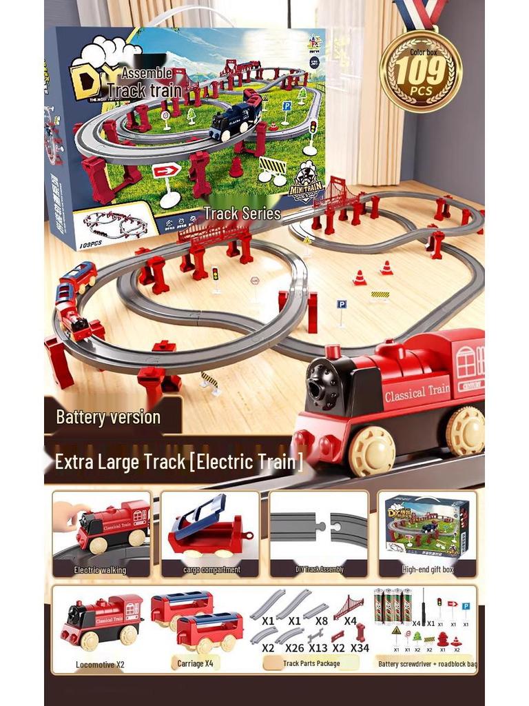 Elektrische Hochgeschwindigkeitszug-Set für Kinder – Lernspielzeug mit Streckenmodell, perfektes Geburtstagsgeschenk.