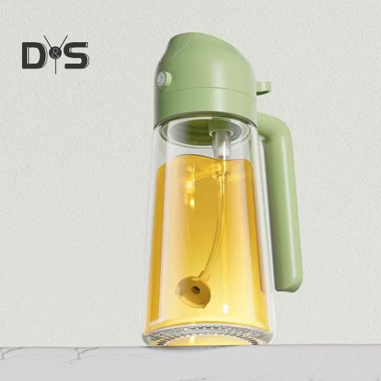 470 ml 2-in-1-Ölspender, lebensmittelecht, BPA-frei, auslaufsicher, große Kapazität, Ölsprüh-Vorratsflasche mit Griff