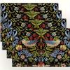 Retro Flower and Bird Meal Mat British Morris Table Mat Medieval Countryside Style Thermal Insulation Non slip Meal Mat