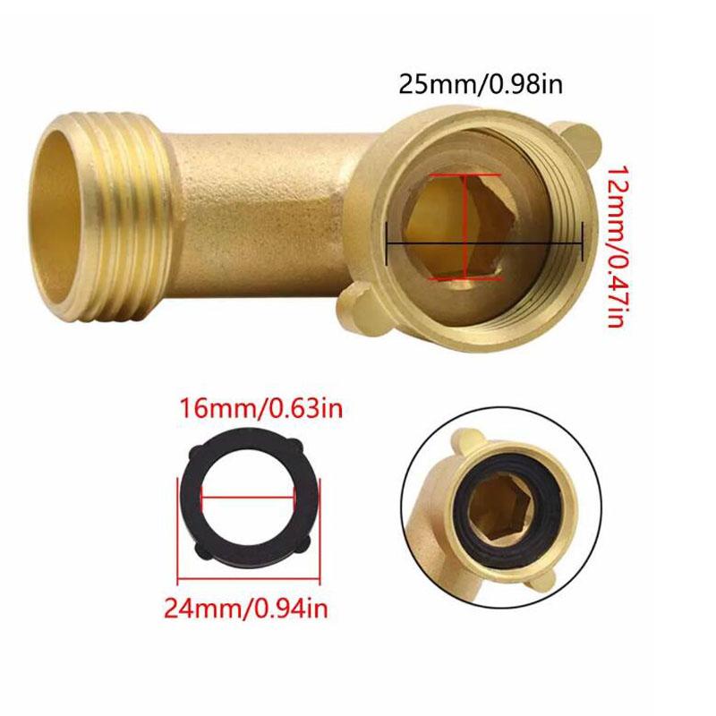 Hose Joint Faucet Mixer 90 Degree Elbow Garden Water Hose Pipe Adapter Pipe Fittings Garden Water Quick Connector Anti-leakage