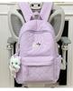 Schoolbag new ins style men's and women's solid color backpack junior high school campus light schoolbag fashionable simple large capacity backpack