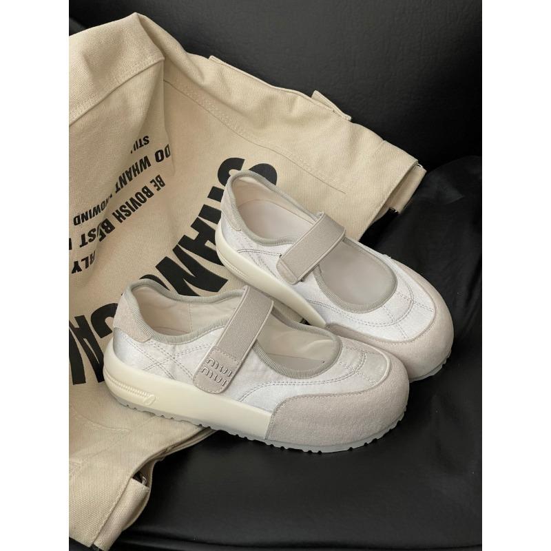 

Leather spring and summer new women s shoes flat heel platform summer Velcro sports and leisure versatile single shoes 35 серый