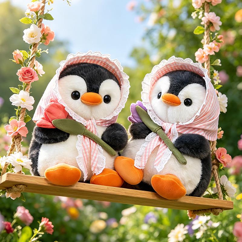 Tulip Penguin Plush Doll - Cute Comfort Toy for Kids, Perfect Girls' Birthday Gift