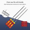 3pcs 11.22inch Long Chainsaw Sharpening Files, Saw Chain Files Sharpener Perfect for Woodworkers and Enthusiasts
