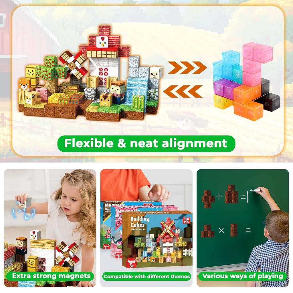 Magnetic Block Building Block Windmill Tribe Building Toy