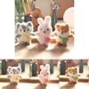 Mini Cute Plush Dog And Rabbit Keychain Fluffy Accessory With Soft Pp Cotton Filling