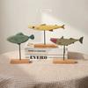 Wooden Fish Statue Nordic Colorful Handmade Ornament Modern Home Decor For Living Room Bedroom Office Desktop Art Gift Figurine