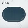 2PCS 45x30cm Leather Tableware Mat European Round Corner Decorative Pad Waterproof Oil Resistant Bowl Cup Table Mat Insulation