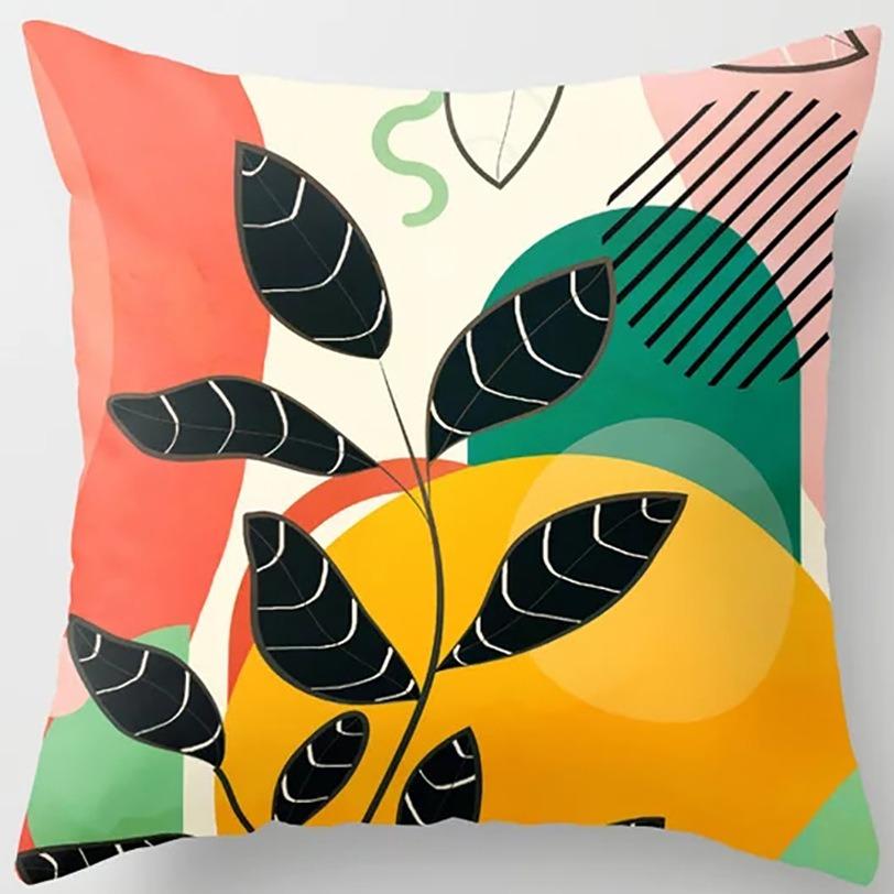 

Подушка для обеденного перерыва для студентов, прикроватная подушка для спальни, наволочка с принтом растений и цветов, подушка для дивана 40x40cm