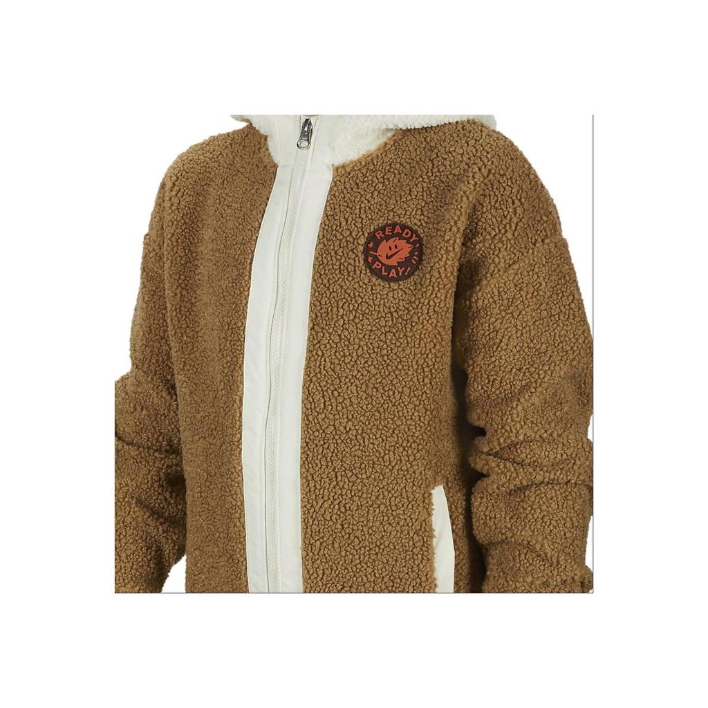 Nike Color Block Hooded Zipper Casual Jacket Kids jackets Tender-Gold FV3979-288