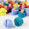 Wooden Screw Disassembly Toys Educational Screw Disassembly Assembly Shape Color Toys Montessori Interactive Game for Baby Gift