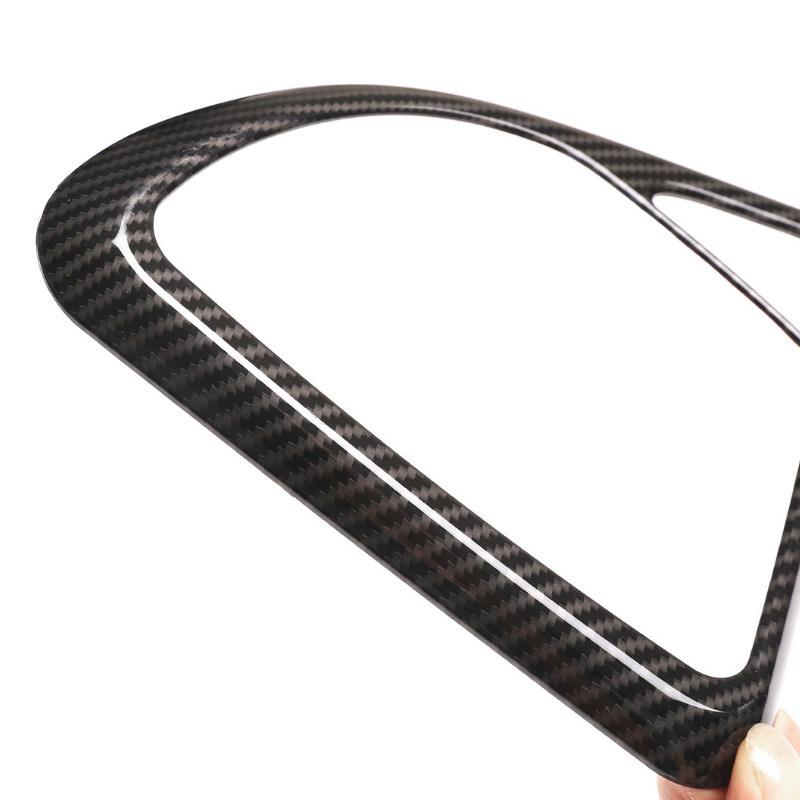 LHD For BMW 1 Series E81 2007 2008 2009 2010 2011 Car Carbon Texture Interior Center Console Gear Shift Panel Frame Cover Trim