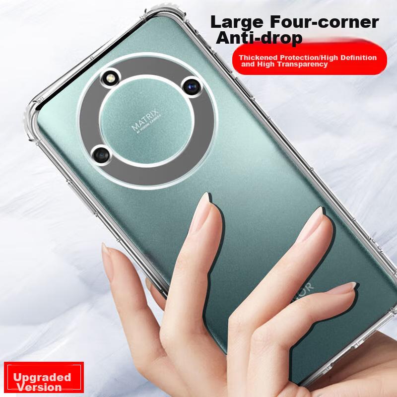 Kelleia Honor X40 Phone Case, Honor X40 Protective Cover, Full Protection Shockproof TPU Airbag Soft/Protective Case, Transparent, 6.78 Inches