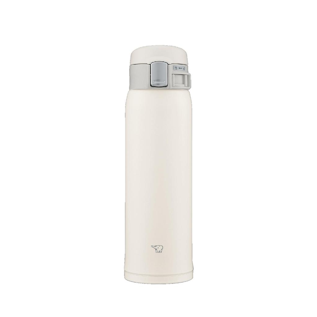 Zojirushi Thermos 480ml One-Touch Mug Lightweight & Compact Standard Keep Warm/Cold, Pale White SM-SF48-WM