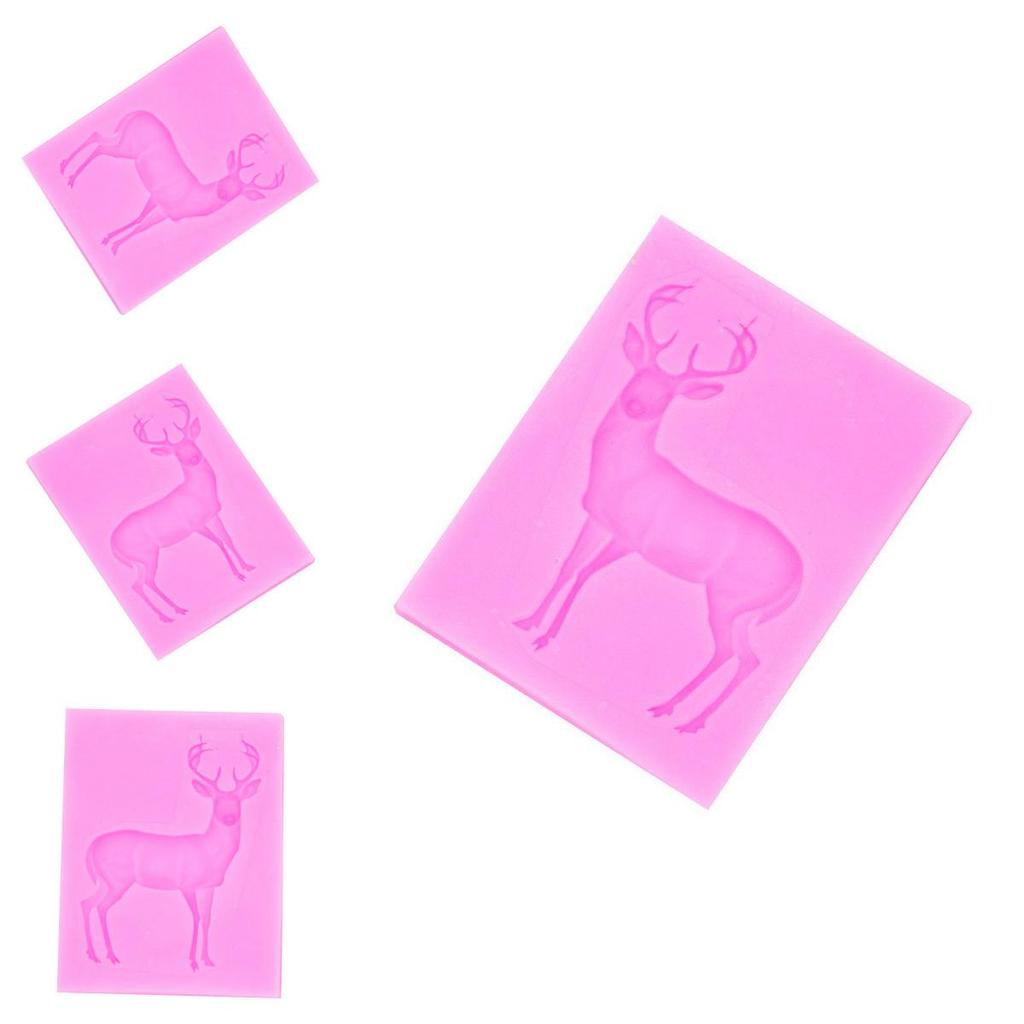 Uniwersalna silikonowa foremka z wzorem łosia, idealna do wzorów z cukru i czekolady