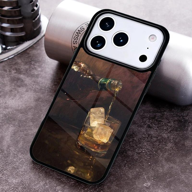 Cigar Whiskey Ice Drink Phone Case For iPhone 17 16 15 14 13 12 11 Pro Max Plus 17Air Soft Silicone Cover