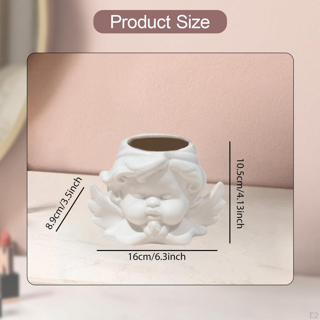 Makeup Brush Holder Pen Paintbrush Cup Multipurpose Resin Decor Stand Desk Organizer