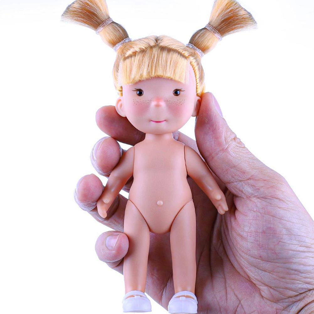 3D Simulation Eye Cute Doll Home Toy 14Cm Mini Sweet Potato Doll Vinyl Material Bean Eye Doll Dark Skin Dress Up Doll Toy