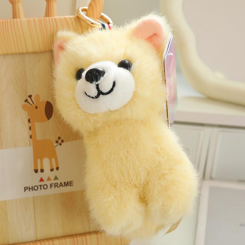 Cute Puppy Dog Pendant Plush Toy Doll Pomeranian Husky Doll Girl Bag Keychain Small Pendant