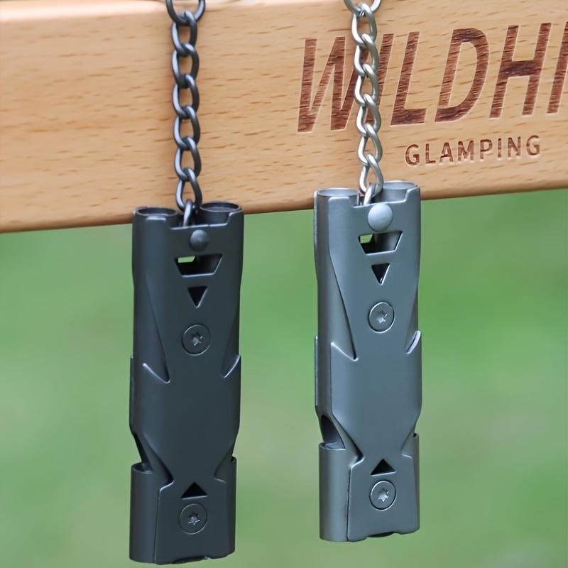 Stainless Steel High-Decibel Survival Whistle Loud, Dual-Chamber Design for Emergency Rescue Outdoor Safety