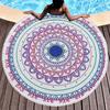 Telo da Spiaggia Rotondo Floreale Boho Microfibra Bohemia Assorbente Coperta da Spiaggia Geometrica Astratta Asciugamano da Piscina per Viaggio Picnic Bagno