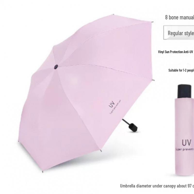 Durable Semi-Automatic UV-Resistant Folding Sun Umbrella for Students