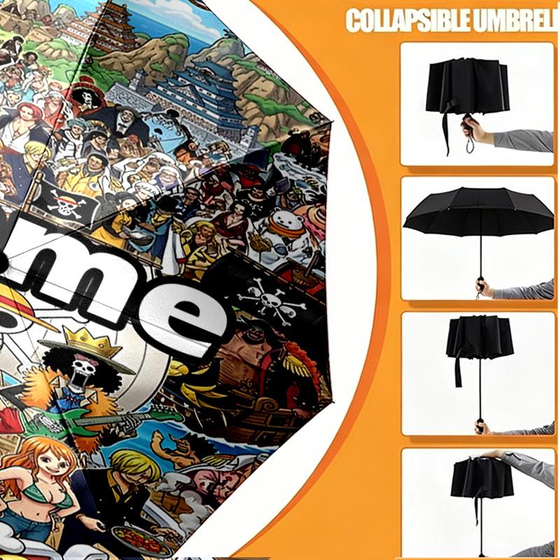 Custom Name Personalized One Piece Print Umbrella, Auto Open Close, 8‑Rib Sturdy Frame, Commute Camping Hiking Use, Birthday Gift