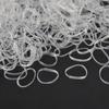 500Pcs Clear White Ponytail Holders Elastic Rubber Band Hair Ties Ropes Rings