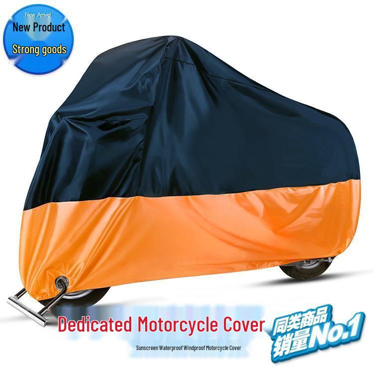 Silver Coated Motorcycle & Bicycle Cover - Sun, Rain & Dust Protection, Car & Electric Vehicle Compatible