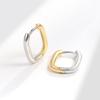 Fashion Minimalist U Shaped Hollow Geometric Hoop Earrings For Women Unique Forest Round Loop Ear Jewelry