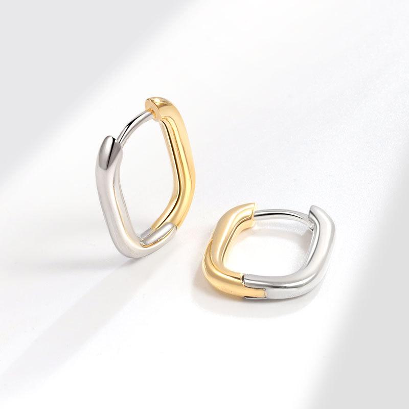 Fashion Minimalist U Shaped Hollow Geometric Hoop Earrings For Women Unique Forest Round Loop Ear Jewelry