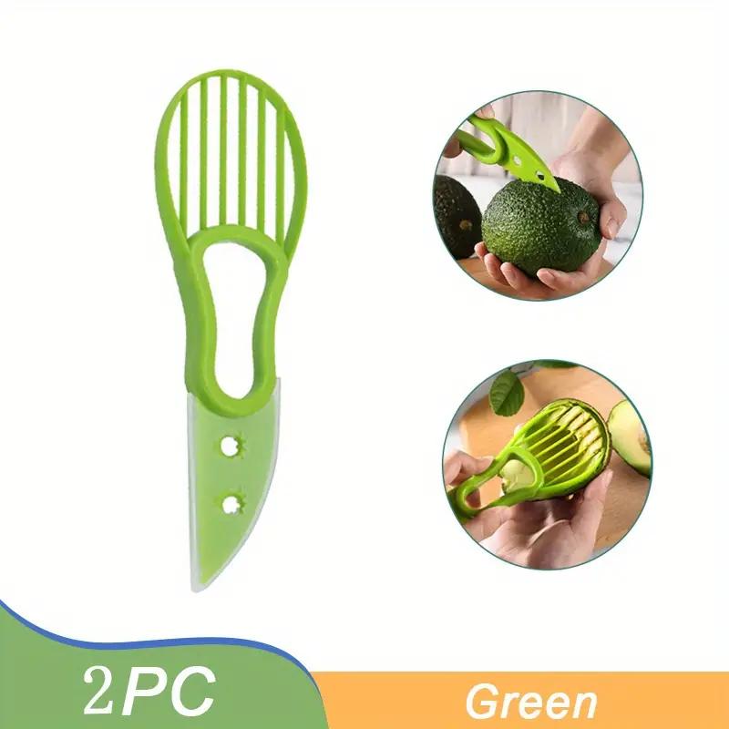 1pcs, 3-in-1 Avocado Slicer Shea Corer Butter Fruit Peeler Cutter Pulp Separator Plastic Knife Kitchen Vegetable Tools Home Accessory