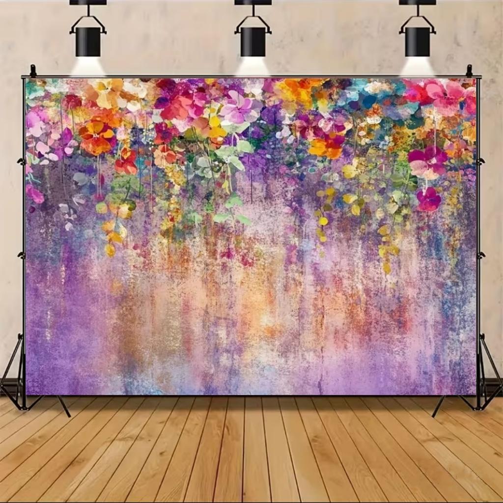Floral Wall Theme Background Birthday Wedding Engagement Ceremony Party Decoration Abstract Flower Portrait Photography Studio