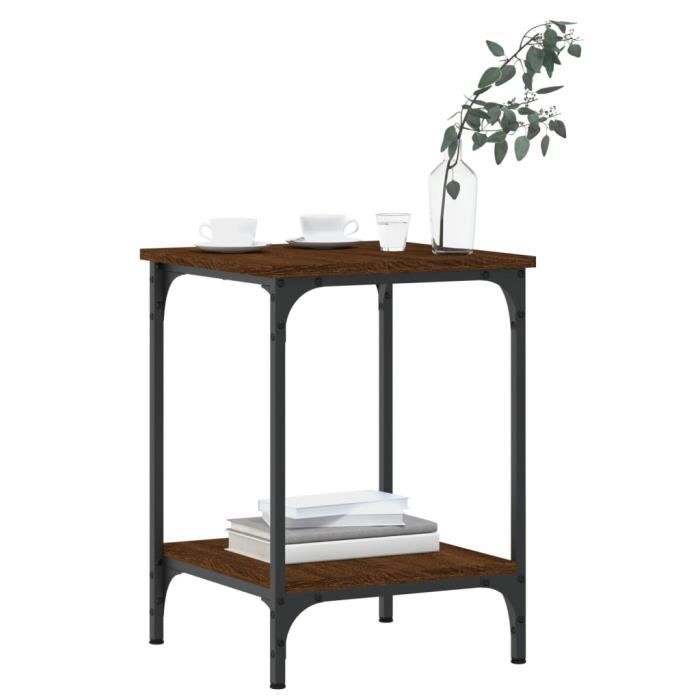 VidaXL Table basse chêne marron 40x40x55 cm bois d'ingénierie 832827