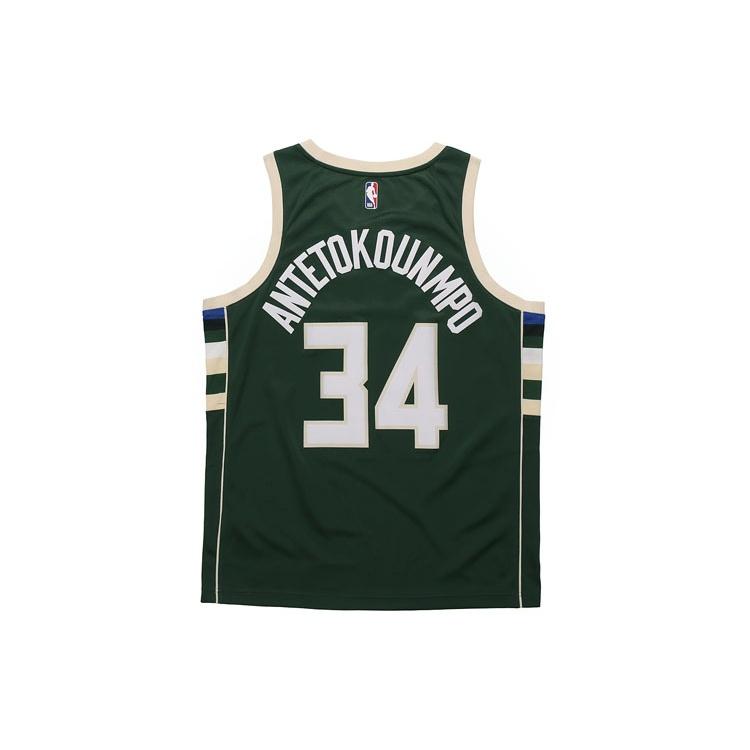 Nike NBA Sports Basketball Jersey/Vest SW Fan Edition Milwaukee Bucks Alphabet 34 Green Men's 864489-323