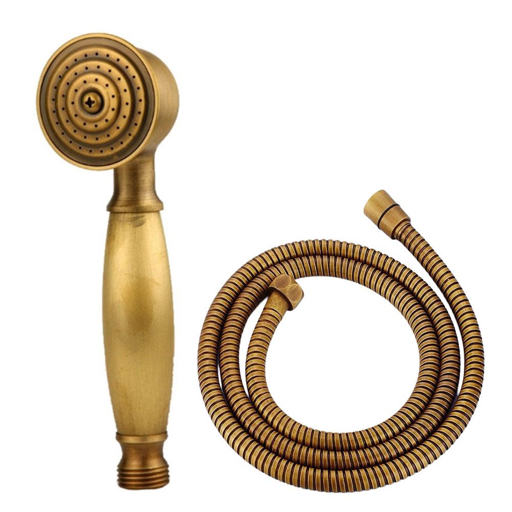 Brass Shower Head Handheld Shower Replacement Leak-resistant Pressurized Design Removable Design Rust-resistant