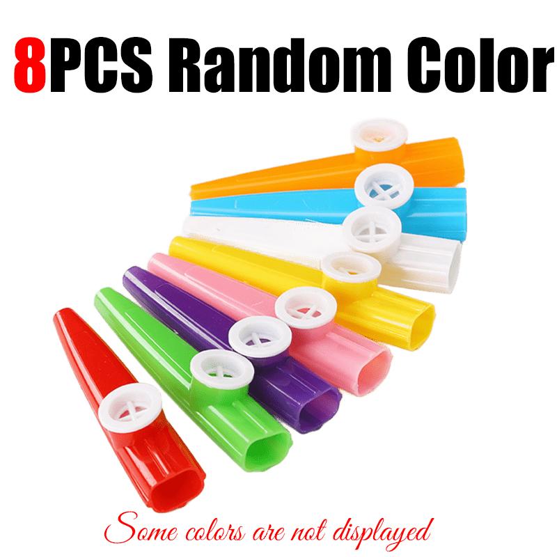 4/8/16PCS Assorted Colorful Plastic Kazoo Whistle Noise Makers Suitable for Party Gathering Games Cheering Up Giveaway Gifts ZYF