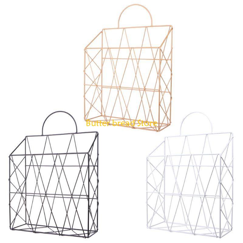 W89C Nordic Magazine File Book Rack Desktop Hanging Storage Shelf Office Home