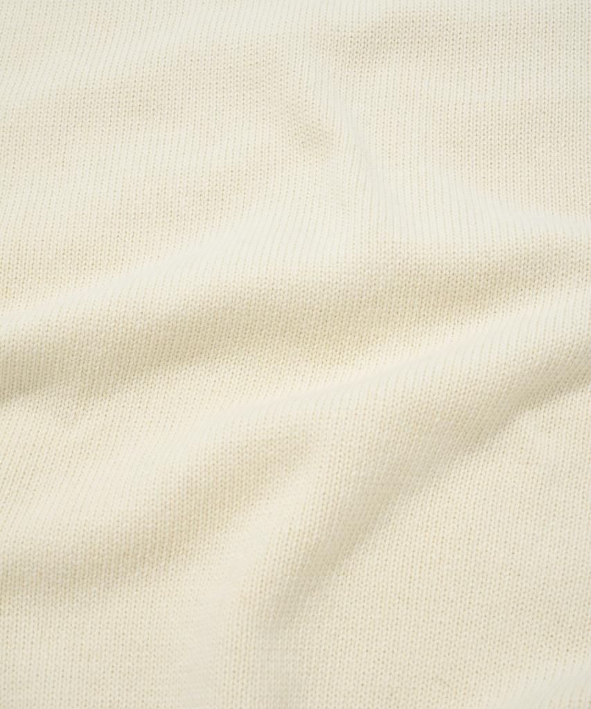 COVERNAT Big C Logo Texture Mix Crew Neck Knit Ivory