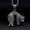 HIP hop jewelry Gold Silver color Leopard Animal Punk Necklace jewelry high Quality with rhinestone  Pendant Gift