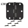 Rotatable Door Hinge 1/5Pcs Rounded Matte Black Hinges Flat Iron Bifold Residential Standard Bedroom Indoor House Hardware Essentials Accessories